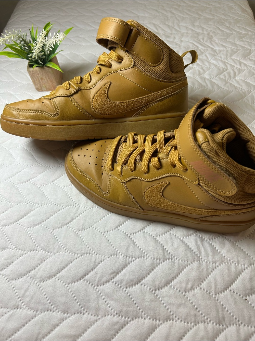 Nike Court Borough Mid 2 "Wheat" - Size 6Y (Women's 7.5) - Picture 10 of 10